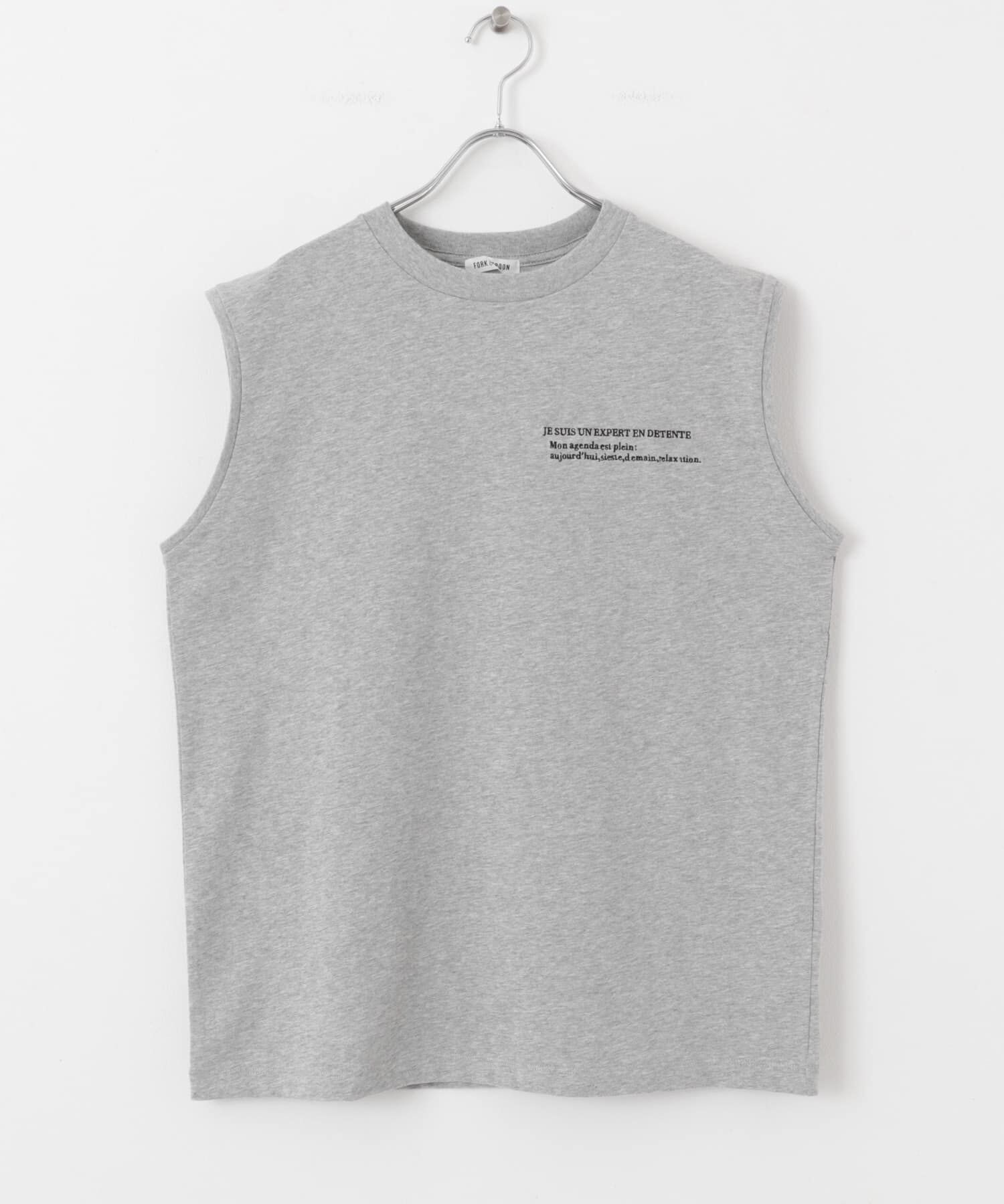 URBAN RESEARCH DOORS「FORK&SPOON　エンブロイダリーノースリーブTシャツ」|Tシャツ・カットソー|