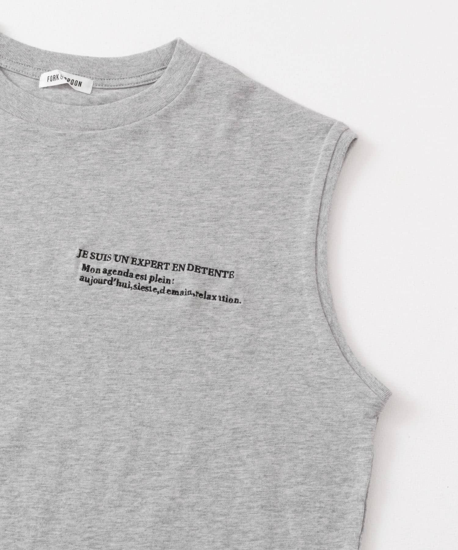 URBAN RESEARCH DOORS「FORK&SPOON　エンブロイダリーノースリーブTシャツ」|Tシャツ・カットソー|