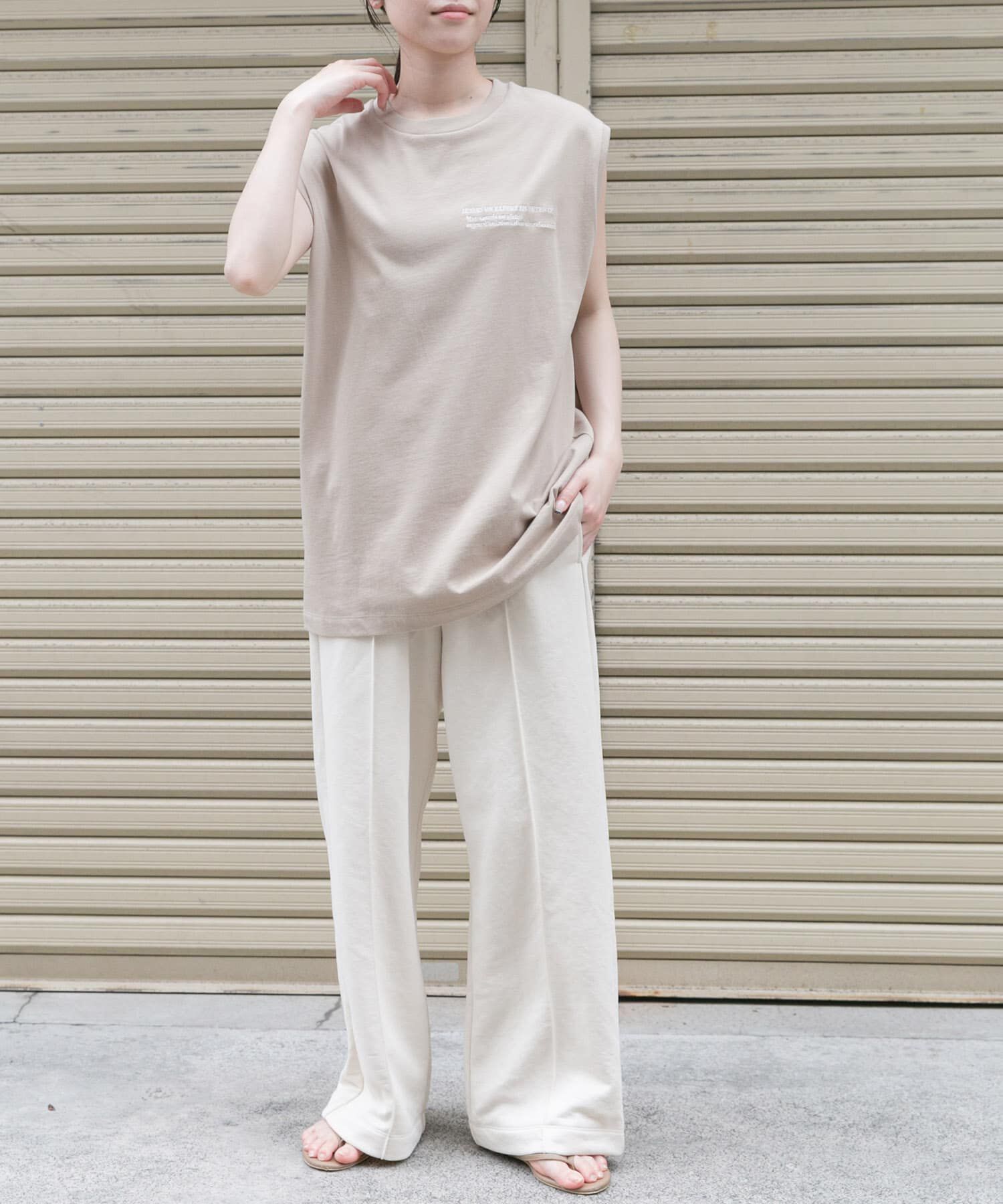 URBAN RESEARCH DOORS「FORK&SPOON　エンブロイダリーノースリーブTシャツ」|Tシャツ・カットソー|