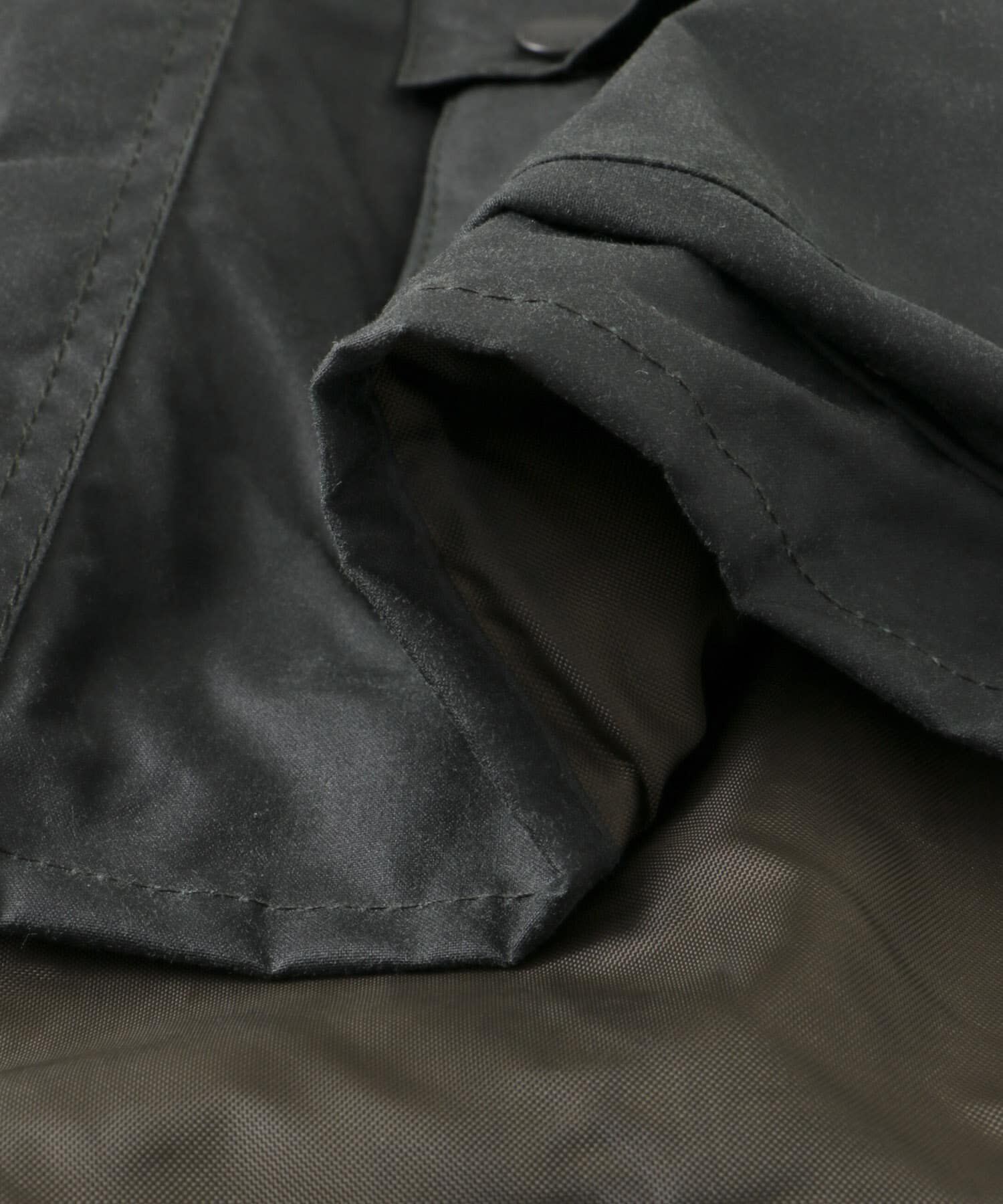 URBAN RESEARCH DOORS「OS BEDALE WAX JACKET」|ノーカラーコート|
