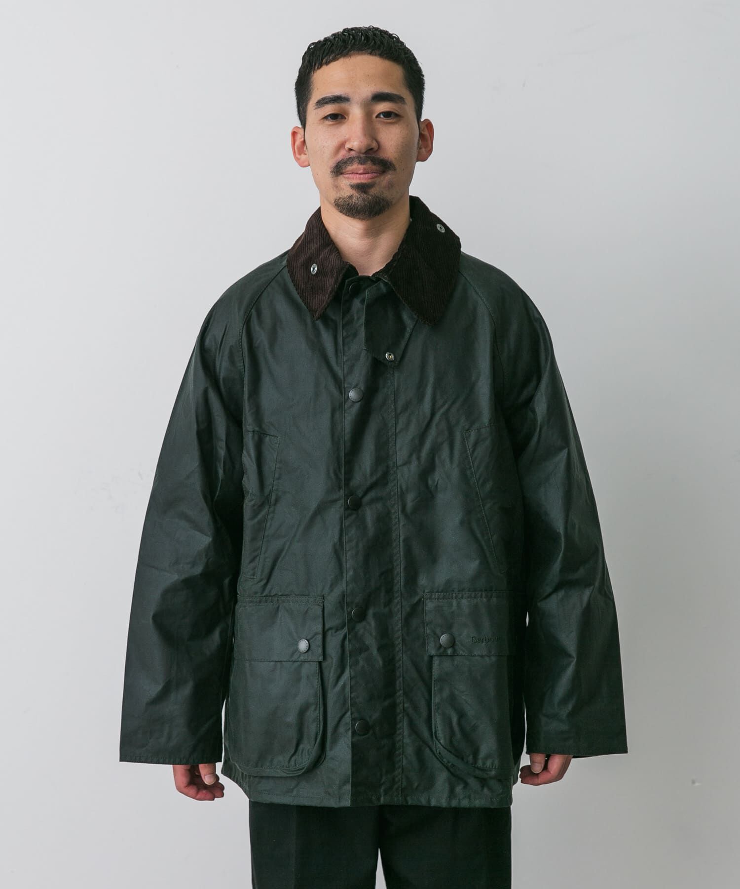 URBAN RESEARCH DOORS「OS BEDALE WAX JACKET」|ノーカラーコート|