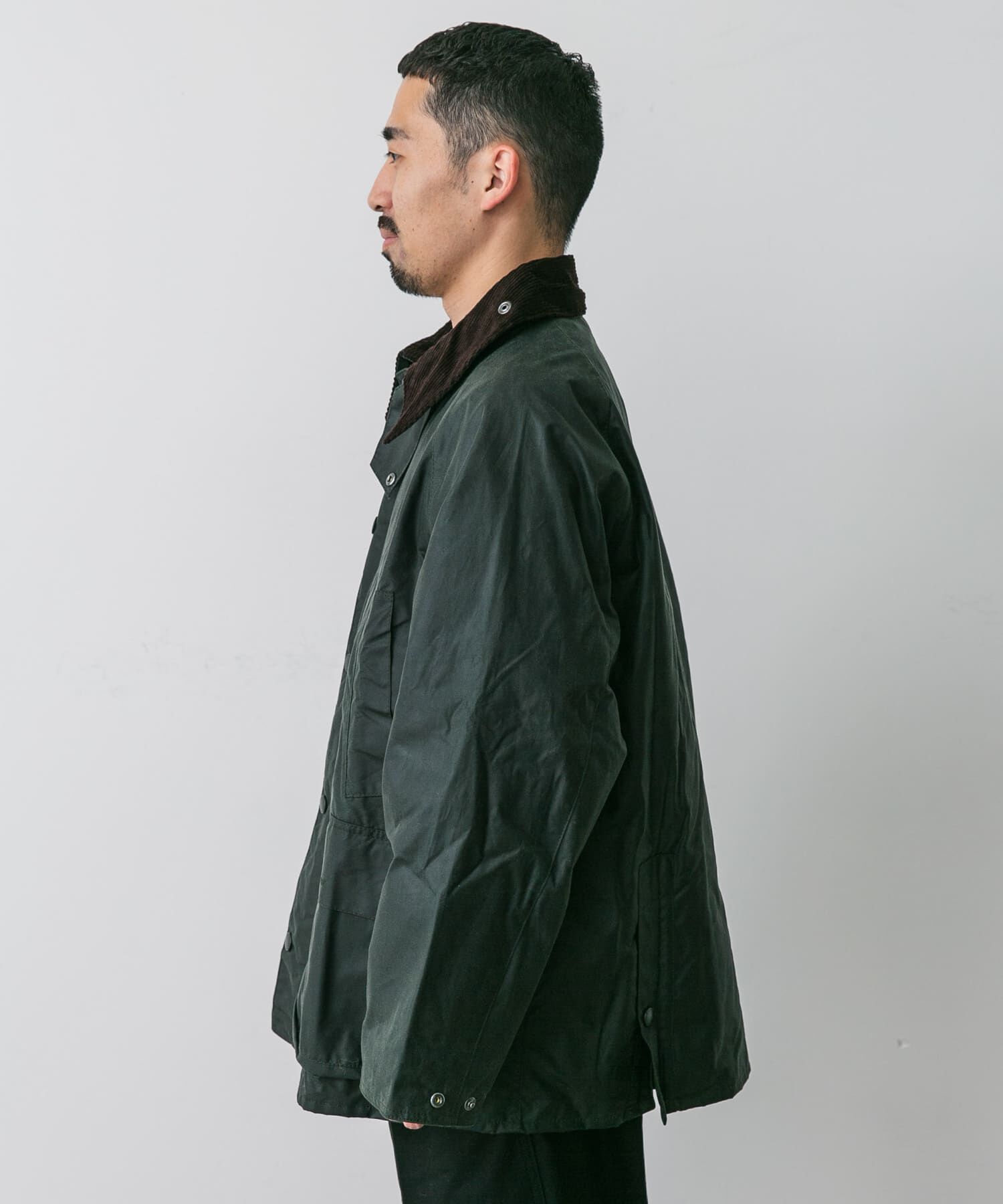 URBAN RESEARCH DOORS「OS BEDALE WAX JACKET」|ノーカラーコート|
