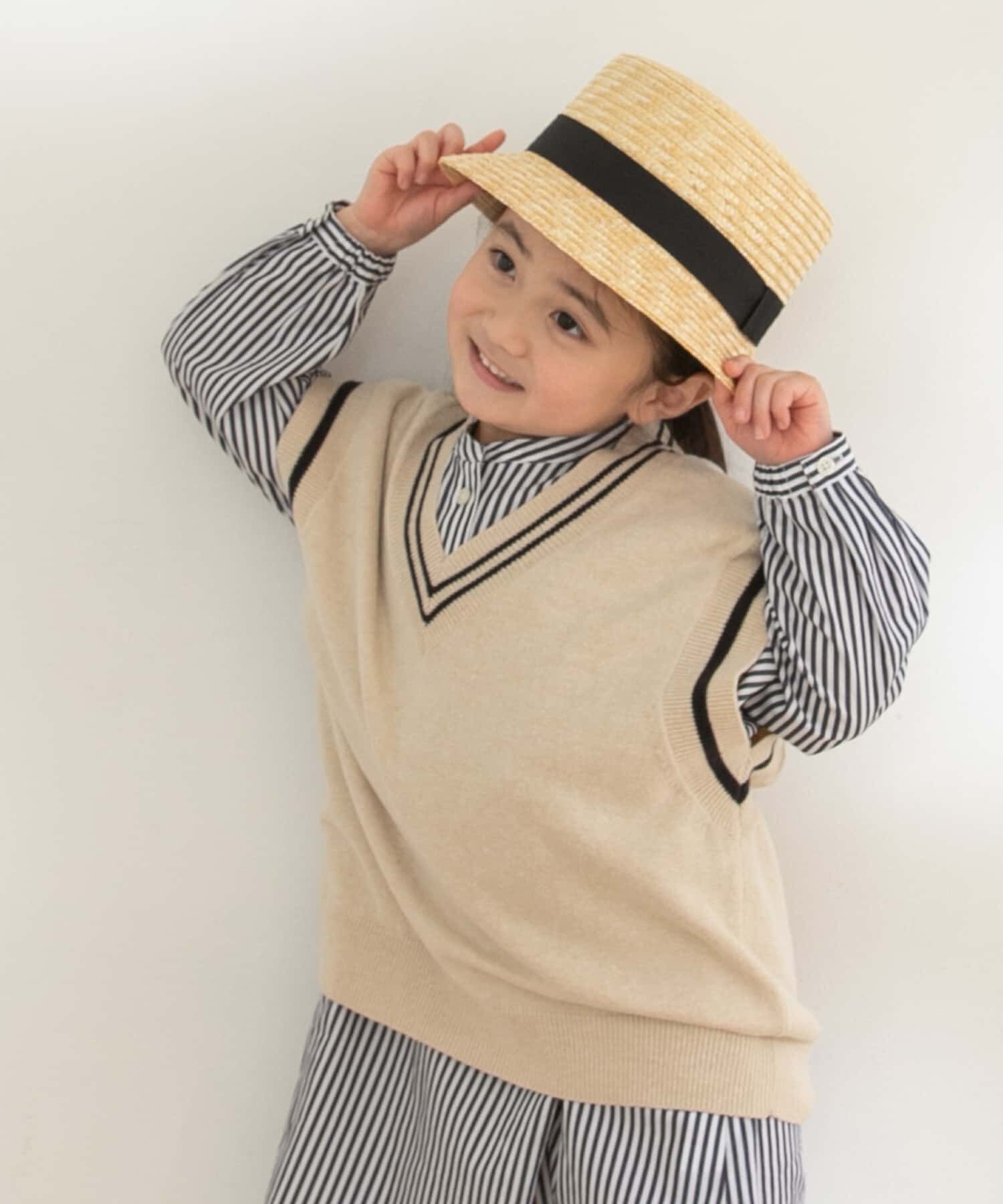 URBAN RESEARCH DOORS「『親子リンク』Vネックニットベスト(KIDS)」|ニット・セーター|