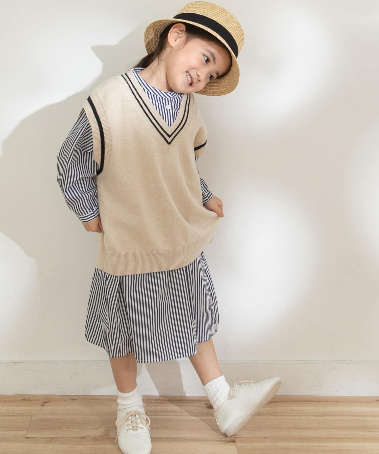 URBAN RESEARCH DOORS「『親子リンク』Vネックニットベスト(KIDS)」|ニット・セーター|