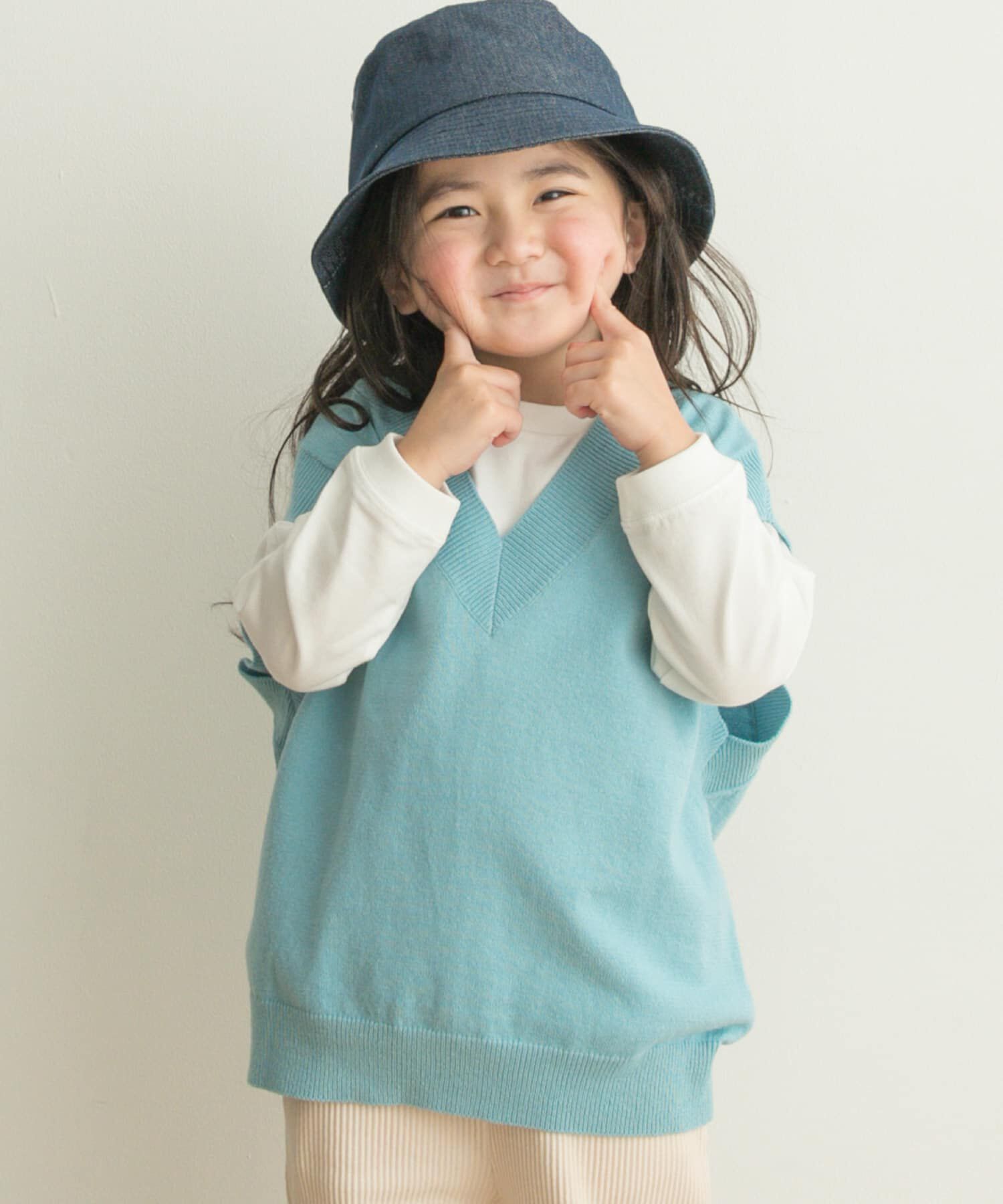 URBAN RESEARCH DOORS「『親子リンク』Vネックニットベスト(KIDS)」|ニット・セーター|