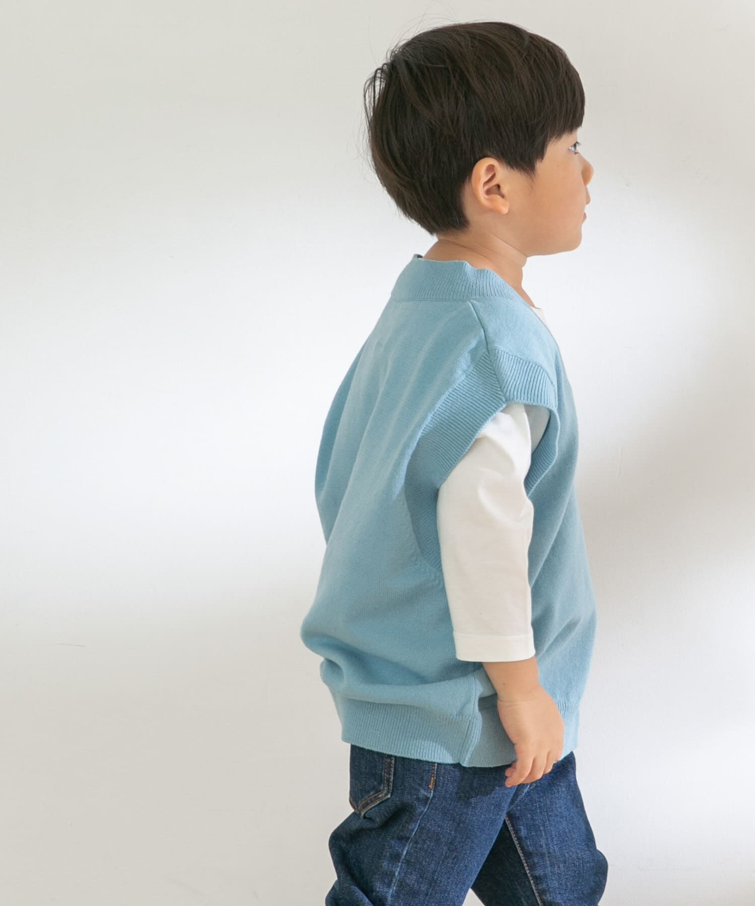 URBAN RESEARCH DOORS「『親子リンク』Vネックニットベスト(KIDS)」|ニット・セーター|