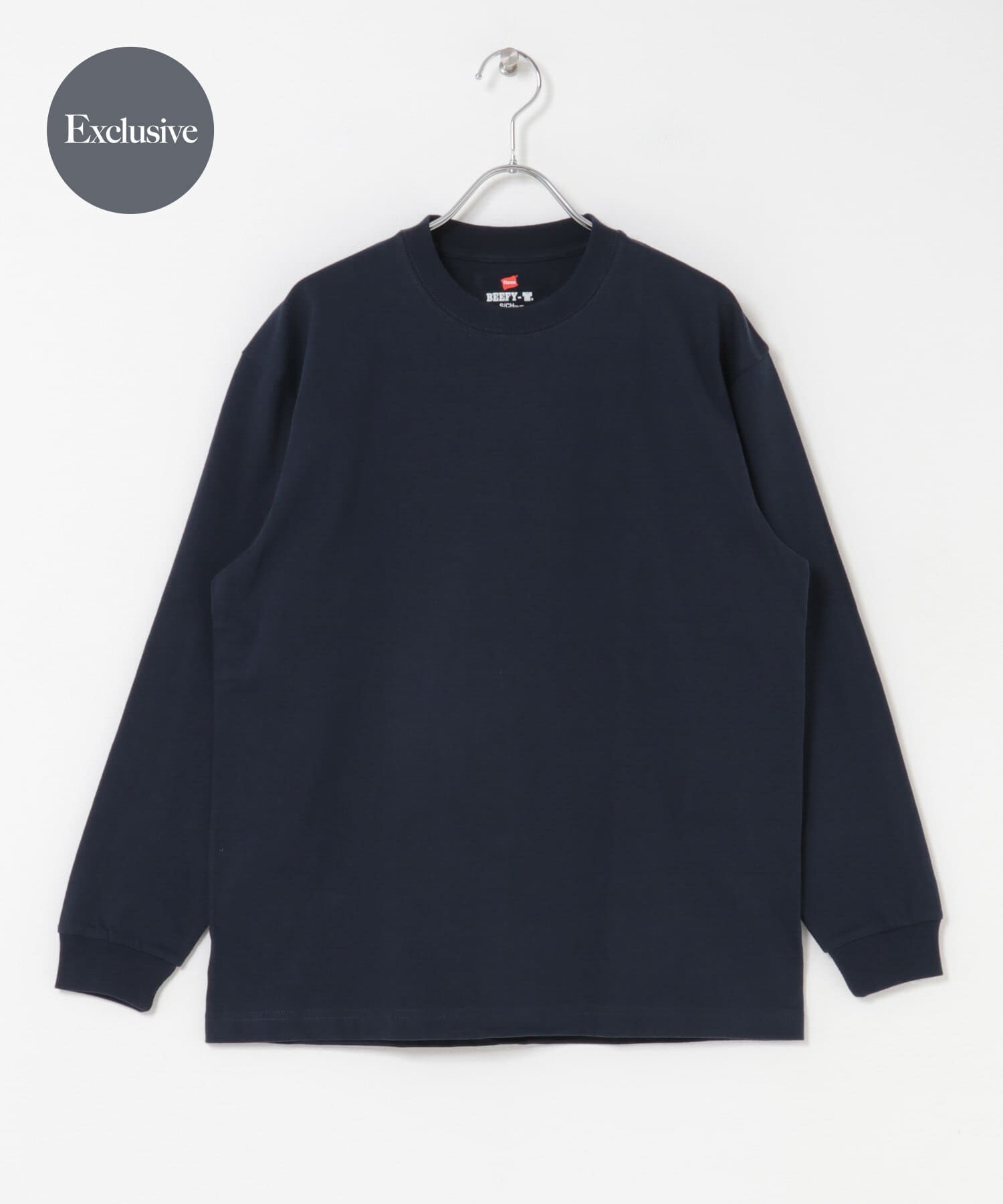 URBAN RESEARCH DOORS「『別注』HANES&times;DOORS　BEEFY-T DOORS FIT LONG-SLEEVE」|Tシャツ・カットソー|ネイビー