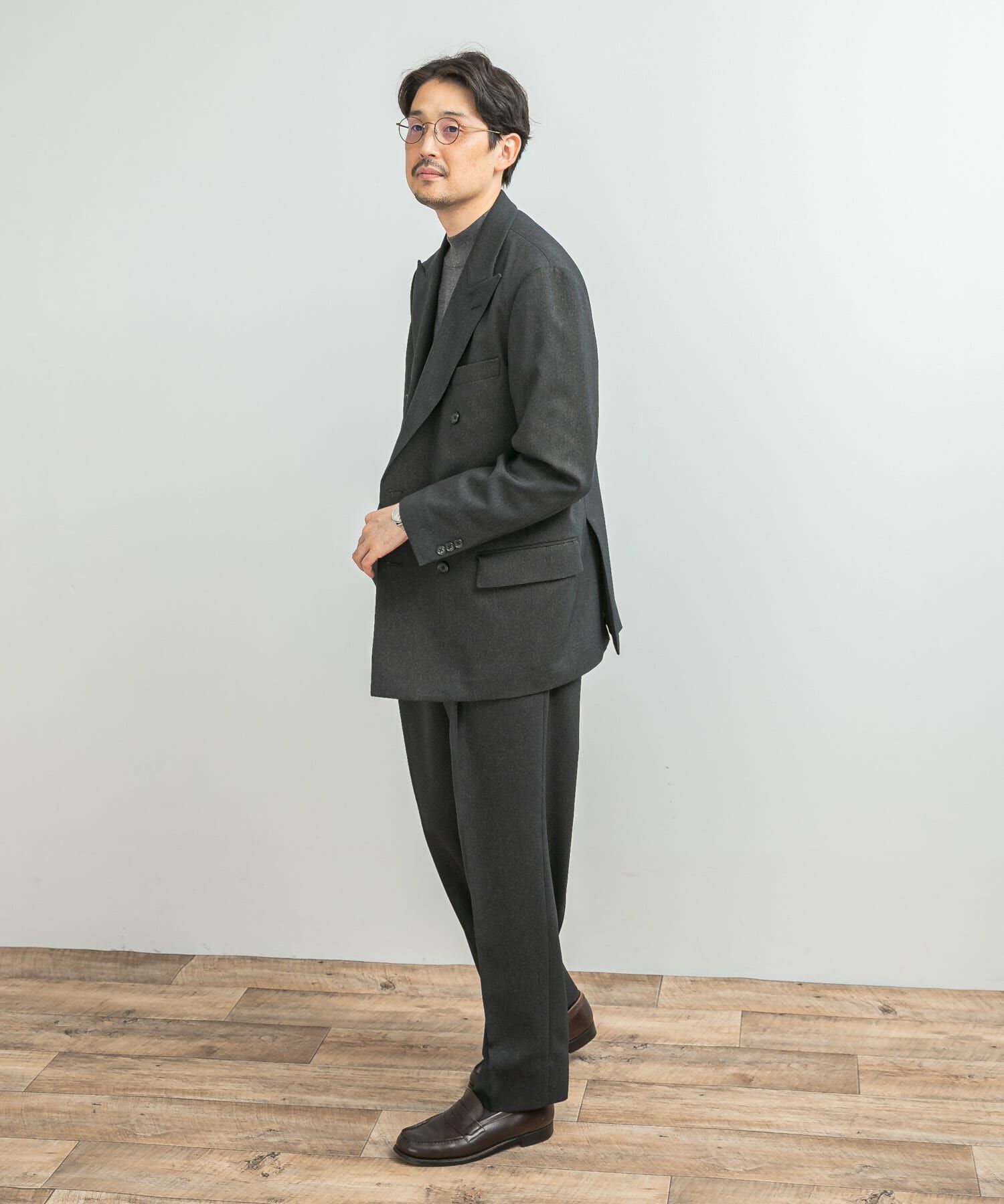 URBAN RESEARCH DOORS「LIFE STYLE TAILOR　ピンヘッドツイルストレッチ2タックパンツ」|スラックス|