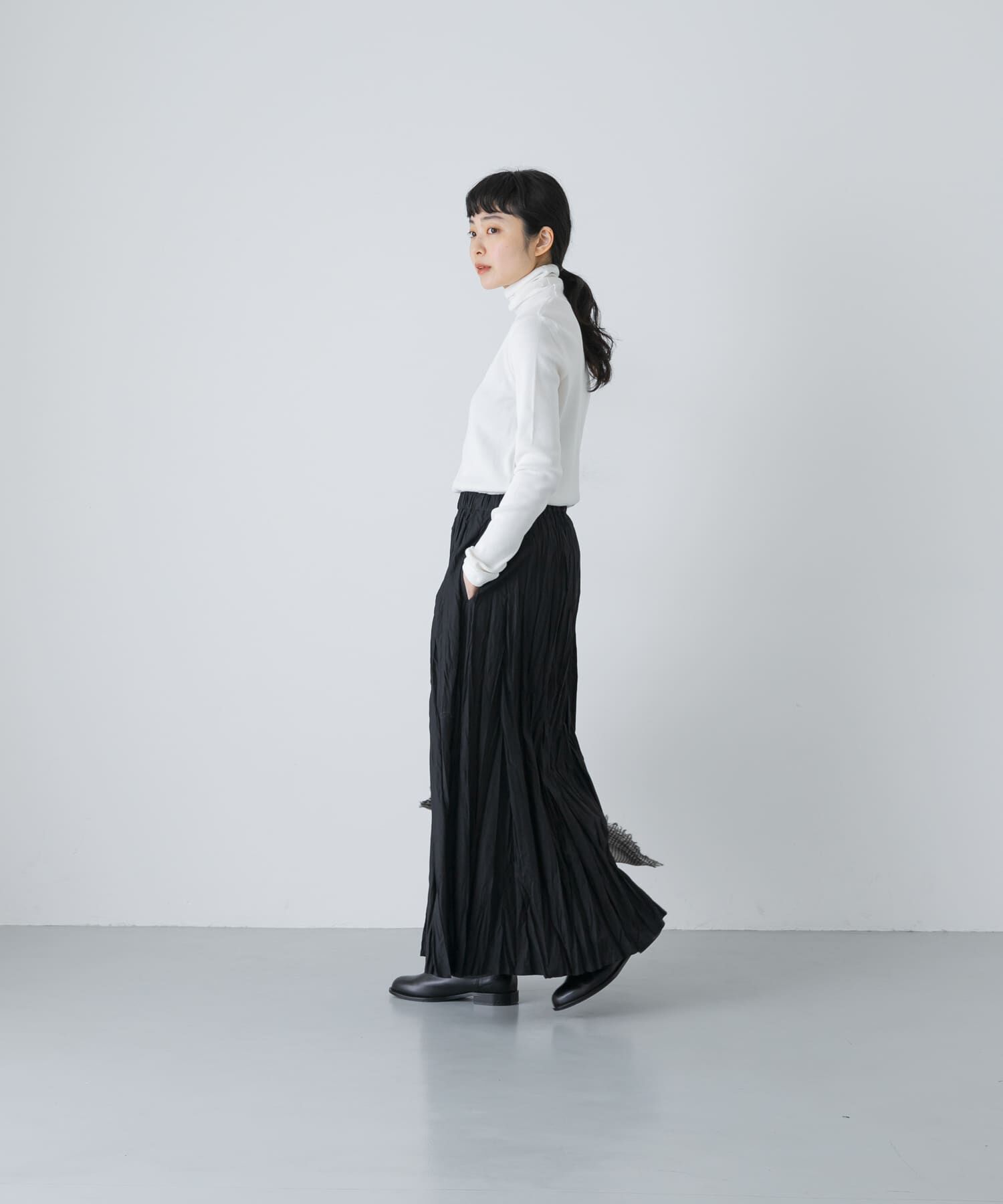かぐれ「コットンウールテレコタートルカットソー」|Tシャツ・カットソー|