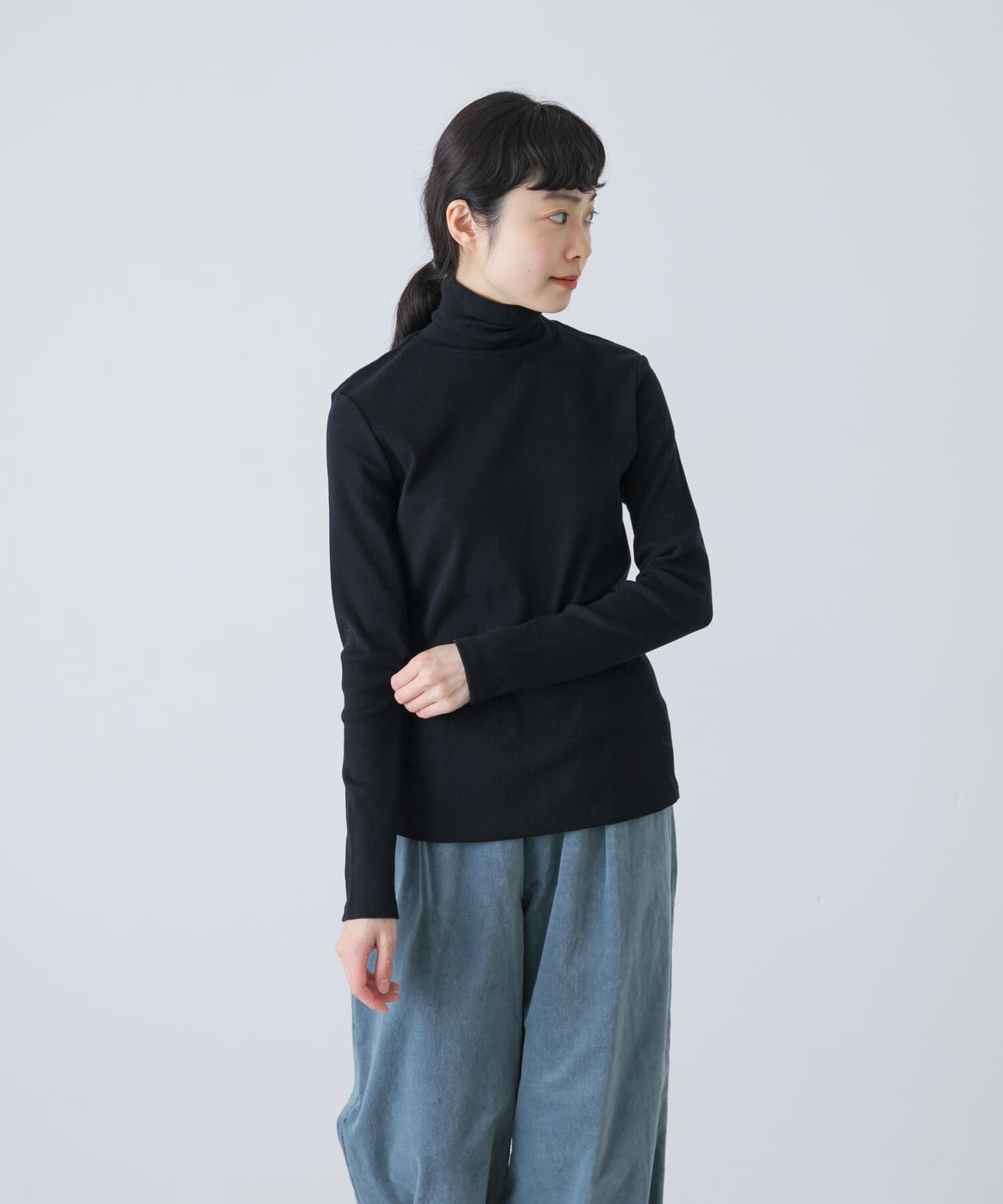 かぐれ「コットンウールテレコタートルカットソー」|Tシャツ・カットソー|