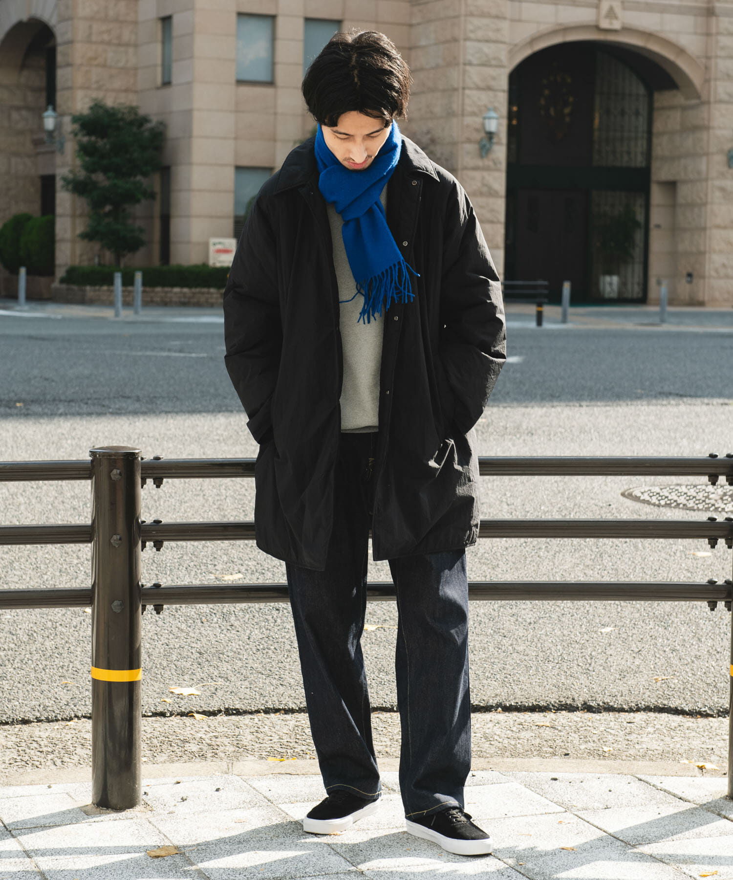 URBAN RESEARCH DOORS「ライトナイロン パデット バルマカンコート」|ノーカラーコート|
