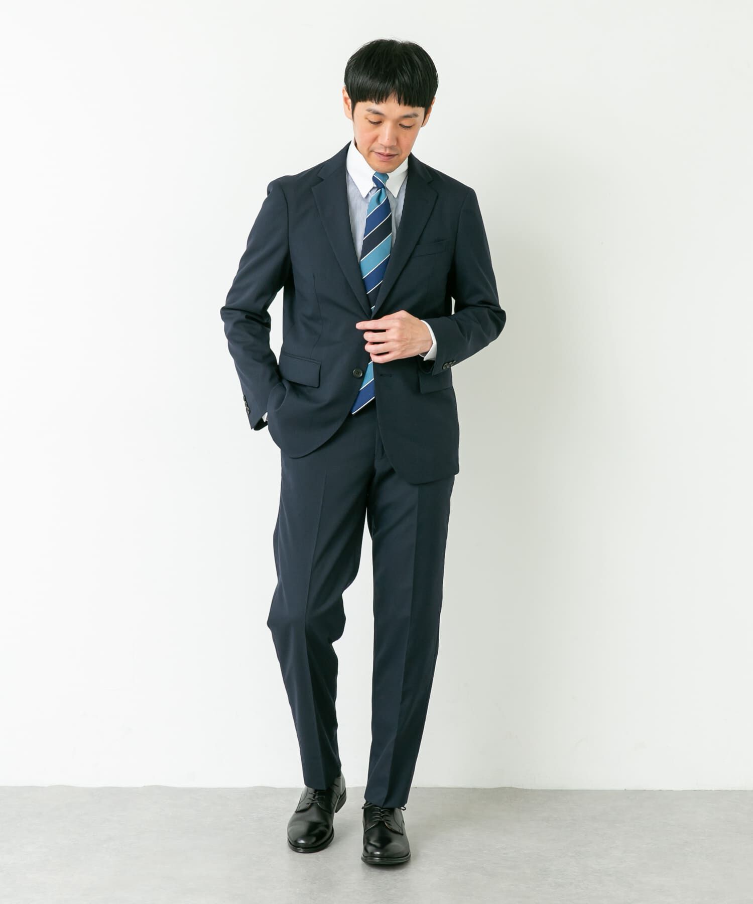URBAN RESEARCH DOORS「LIFE STYLE TAILOR　ウールライクコンフォータブルスマートパンツ」|スラックス|