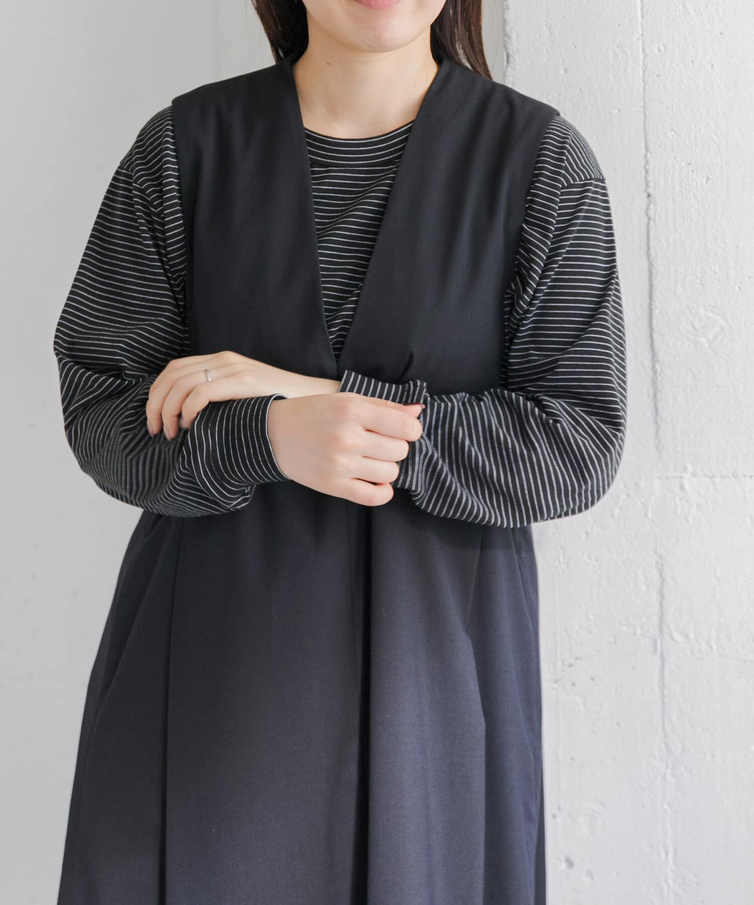 URBAN RESEARCH DOORS「FORK&SPOON　CAVEボーダーロングスリーブTシャツ」|Tシャツ・カットソー|