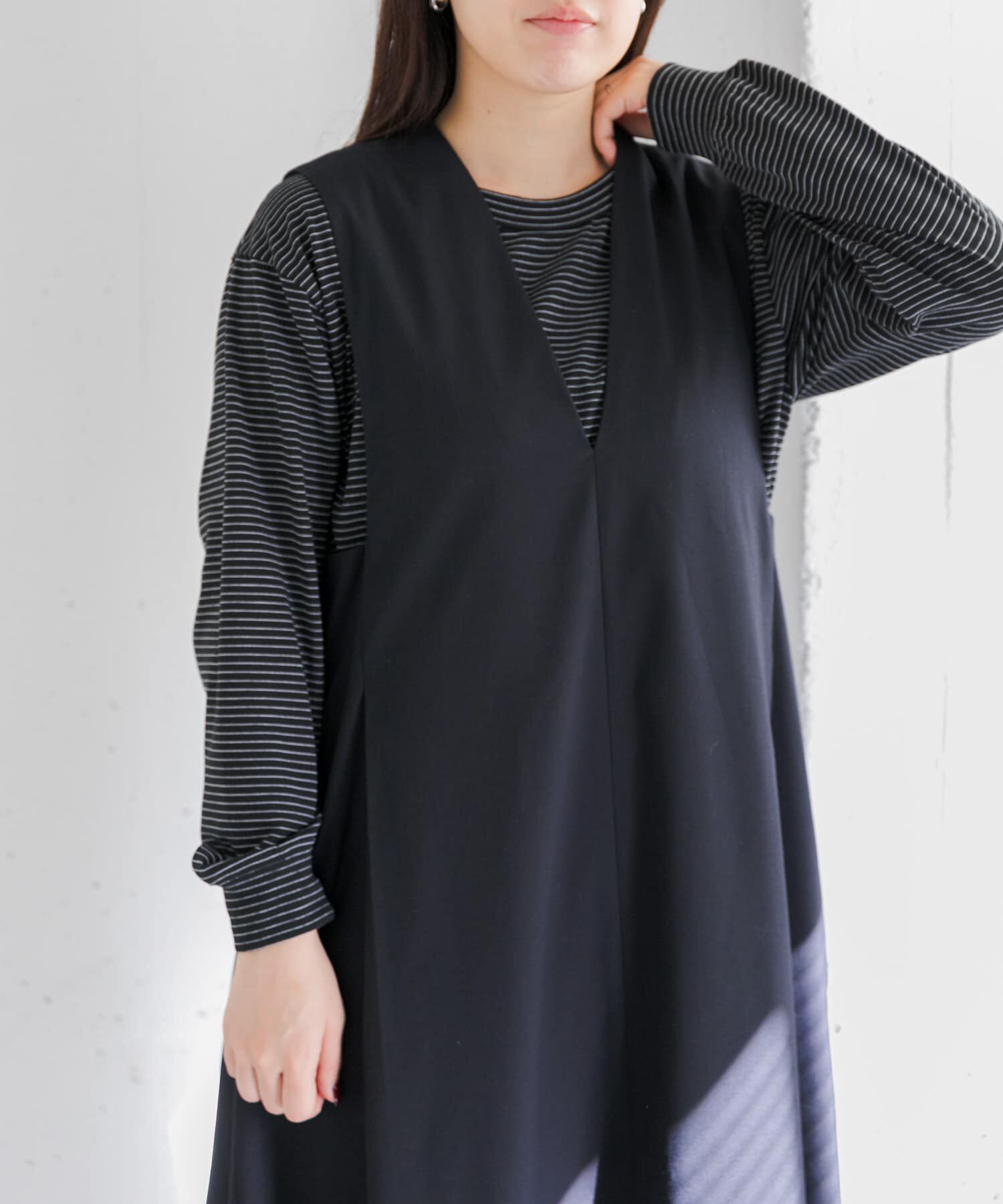 URBAN RESEARCH DOORS「FORK&SPOON　CAVEボーダーロングスリーブTシャツ」|Tシャツ・カットソー|