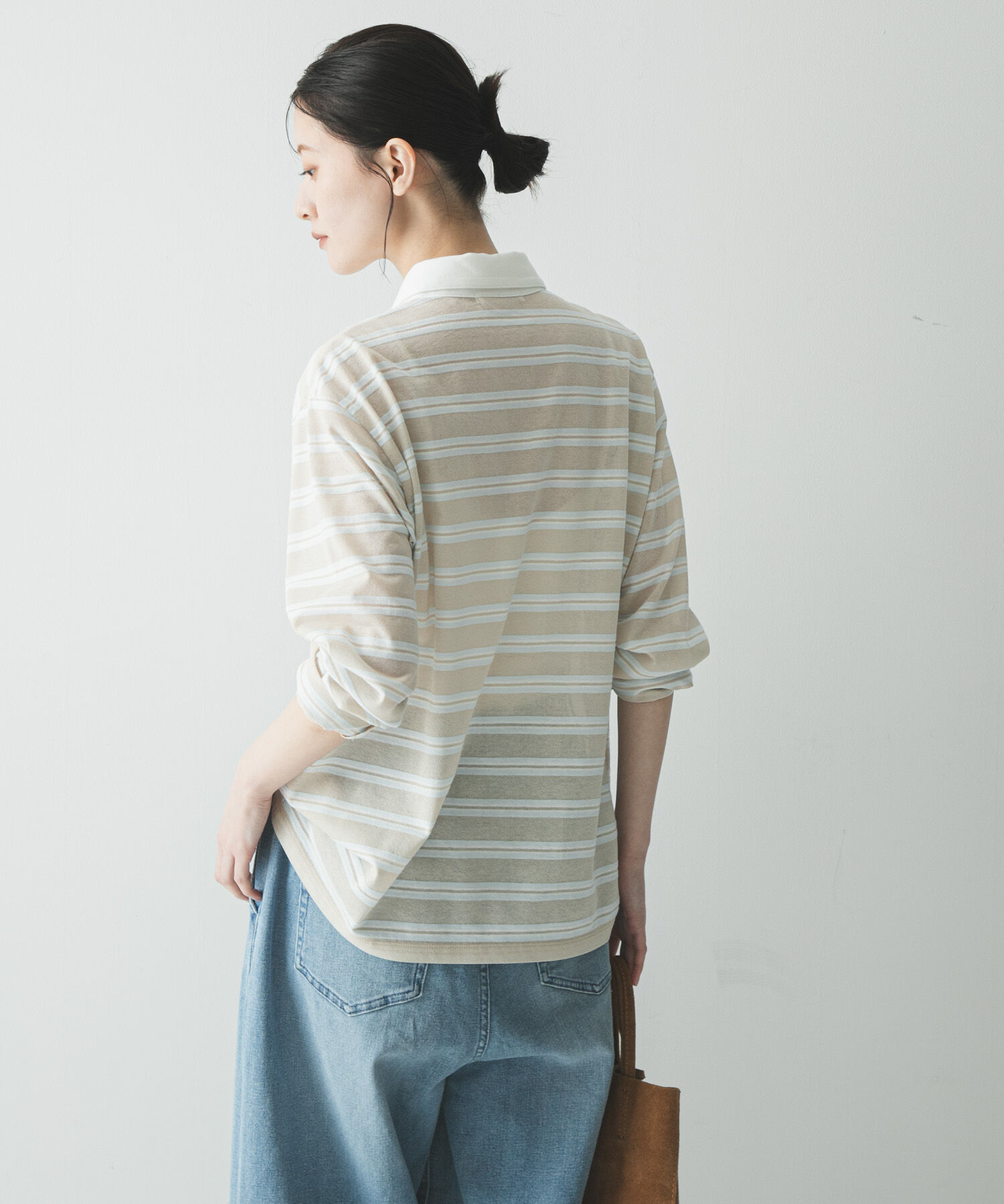 URBAN RESEARCH「シャツカラーマルチボーダーカットソー」|シャツ・ブラウス|