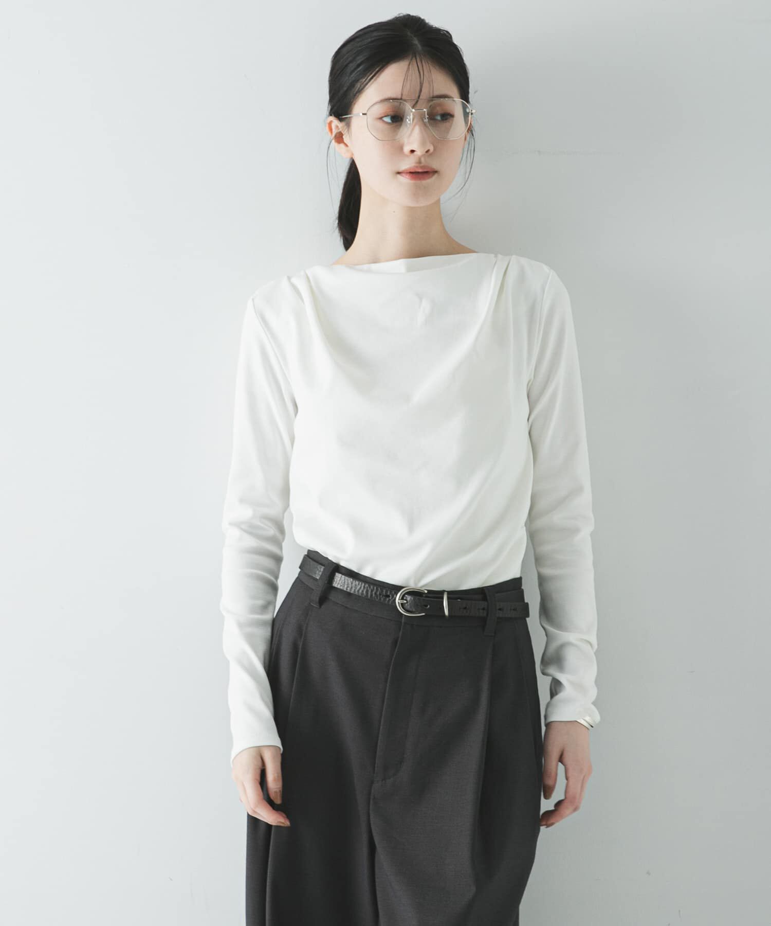 URBAN RESEARCH「2WAYドレープカットソー」|Tシャツ・カットソー|オフホワイト