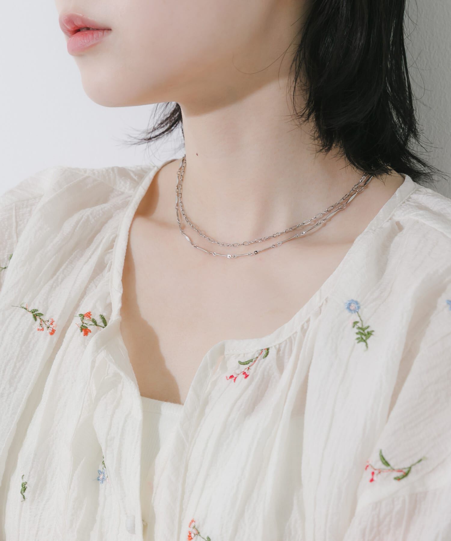 SMELLY「ステンレスバーチェーン2セットネックレス」|ネックレス|