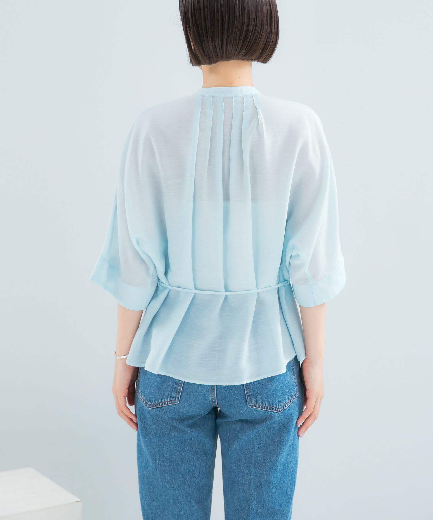 URBAN RESEARCH ROSSO「『WEB/一部店舗限定』リネン混ドルマンタックブラウス」|シャツ・ブラウス|