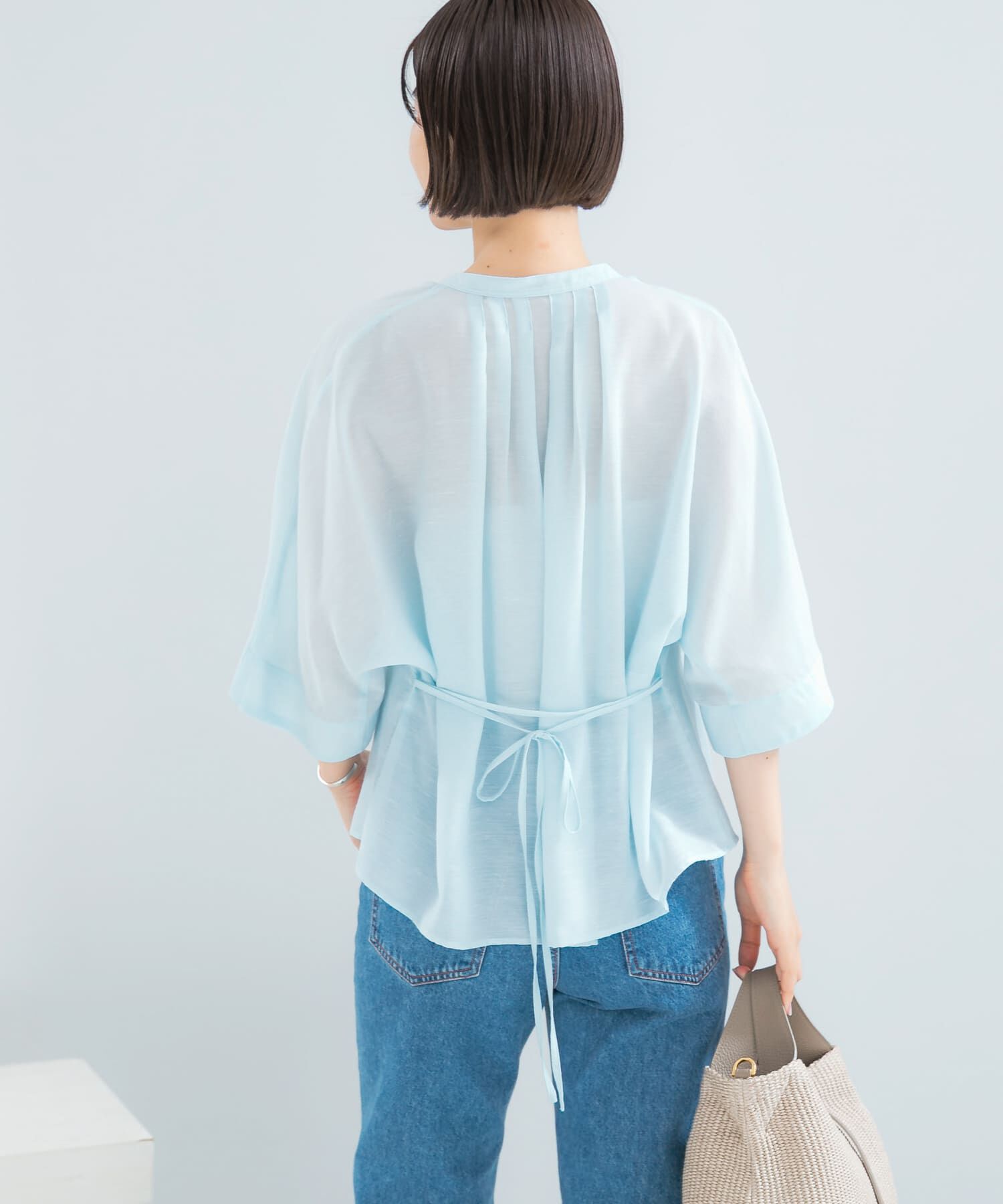 URBAN RESEARCH ROSSO「『WEB/一部店舗限定』リネン混ドルマンタックブラウス」|シャツ・ブラウス|