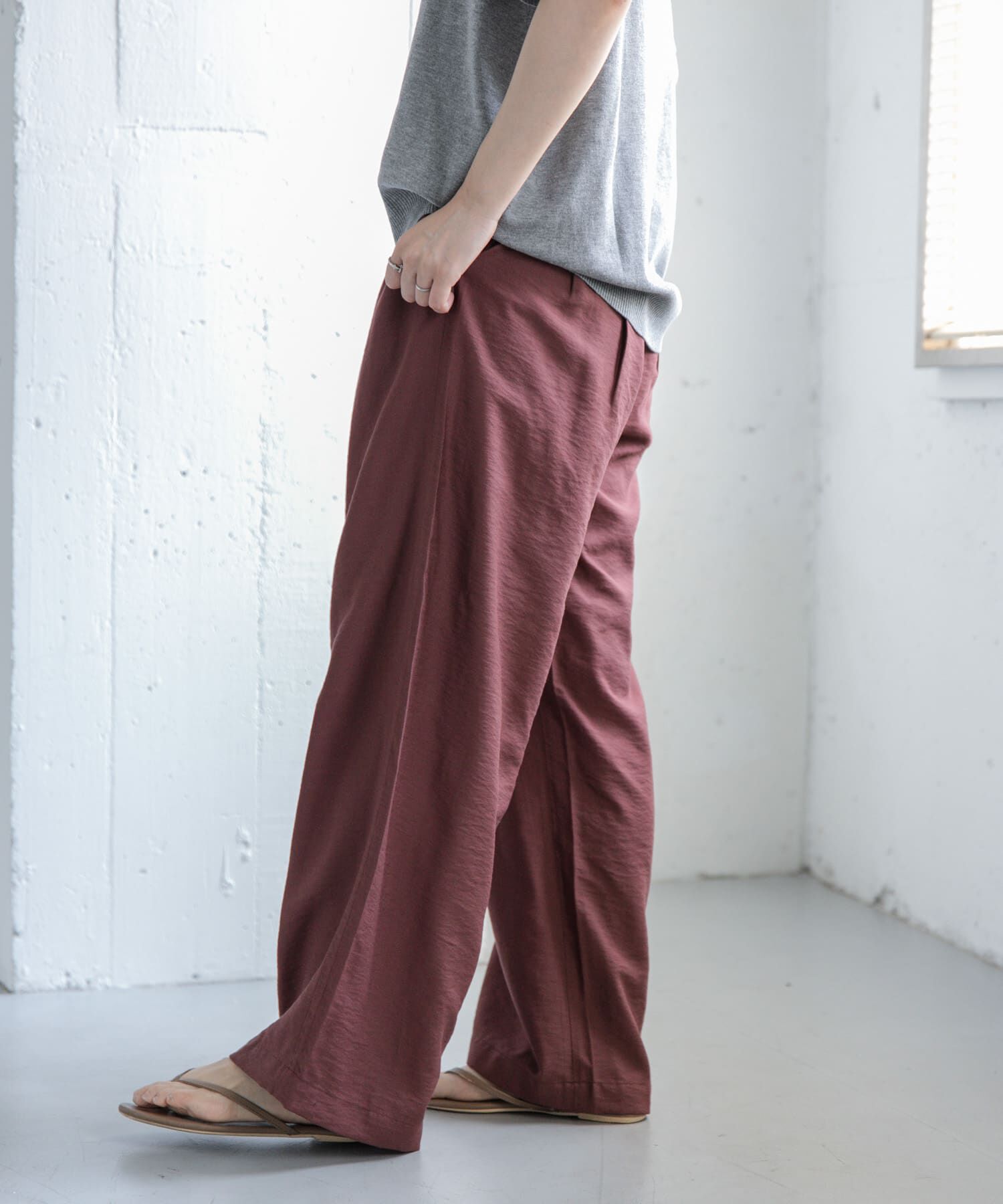 URBAN RESEARCH DOORS「FORK&SPOON　レーヨンナイロンツイルイージーパンツ」|その他|