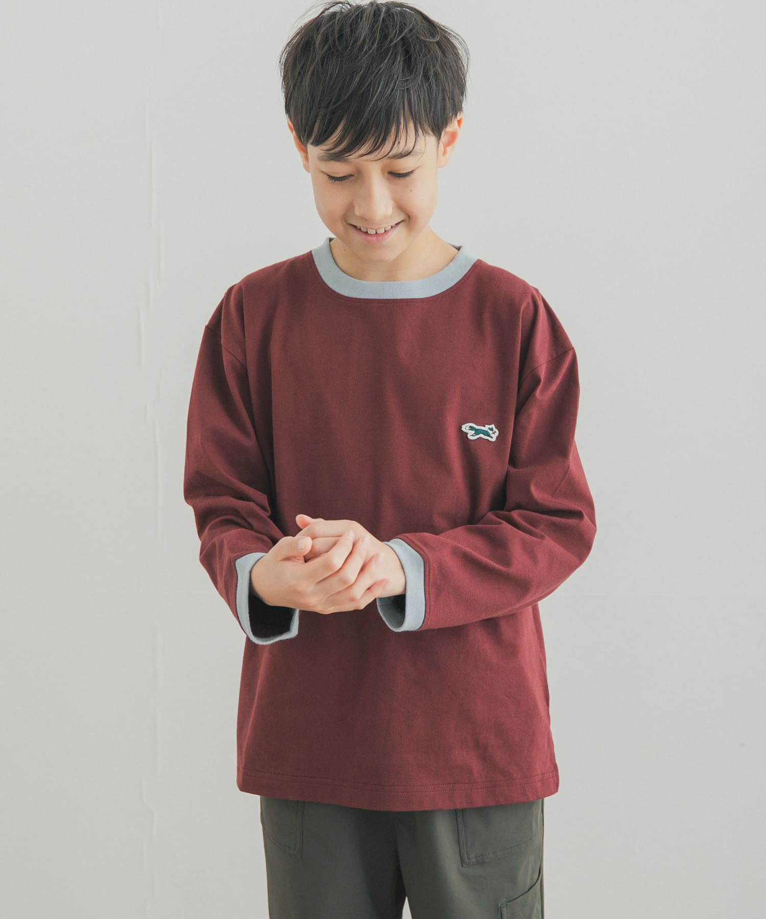 URBAN RESEARCH DOORS「『150サイズ』『別注』PENNEYS&times;DOORS　THE FOX配色ロングスリーブTシャツ(KIDS)」|その他|ブラウン系その他