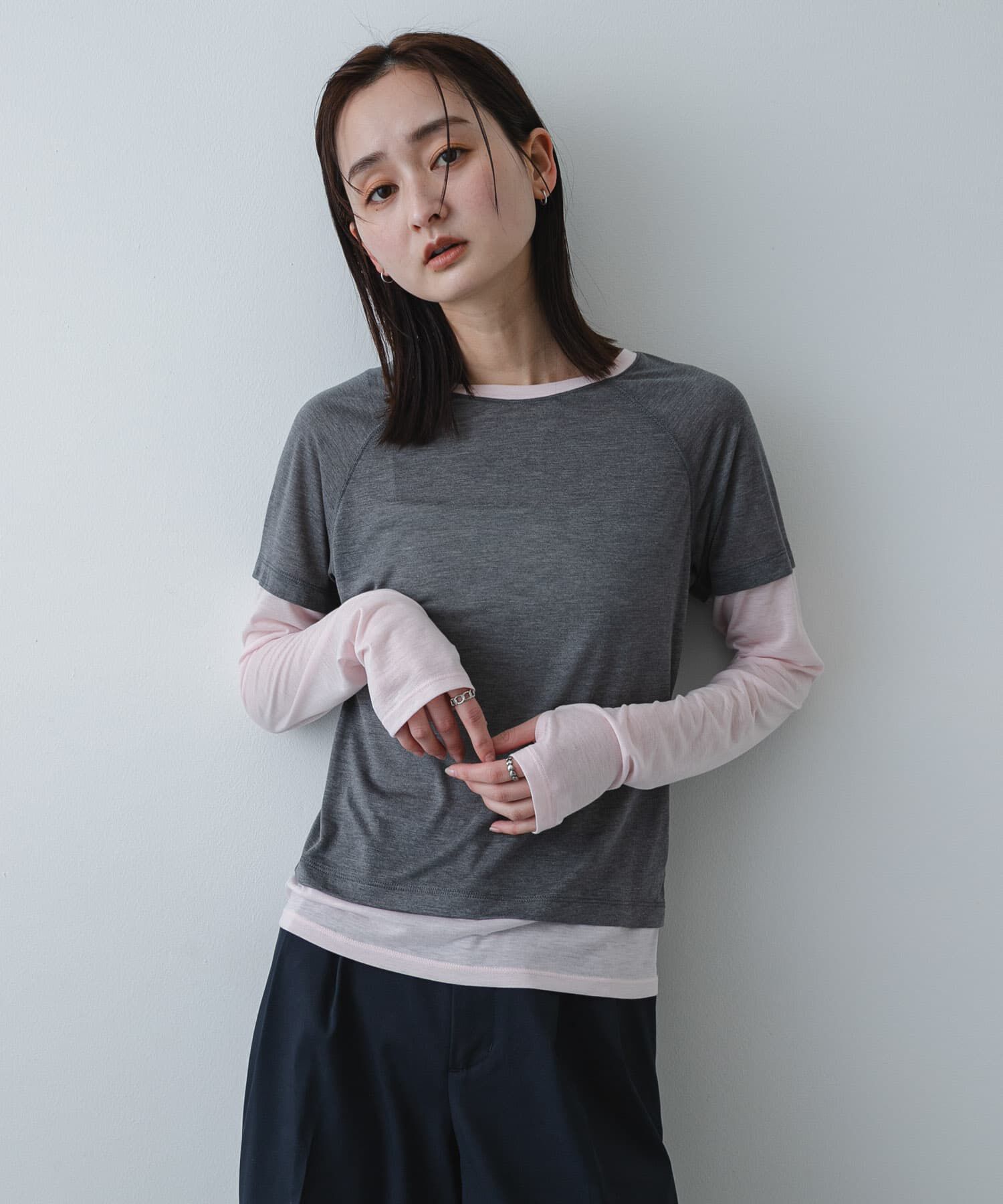 SENSE OF PLACE by URBAN RESEARCH「ハイショクレイヤードコンパクトトップ」|Tシャツ・カットソー|