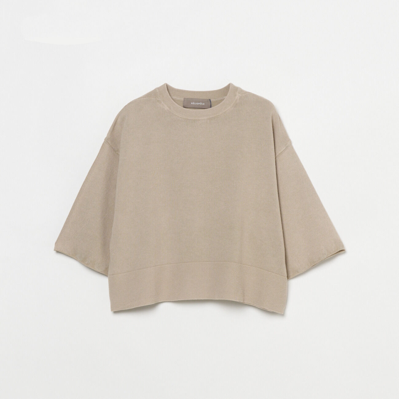 HELIOPOLE「HELIOPOLE FADE RIB KNIT PULLOVER」|Tシャツ・カットソー|ベージュ