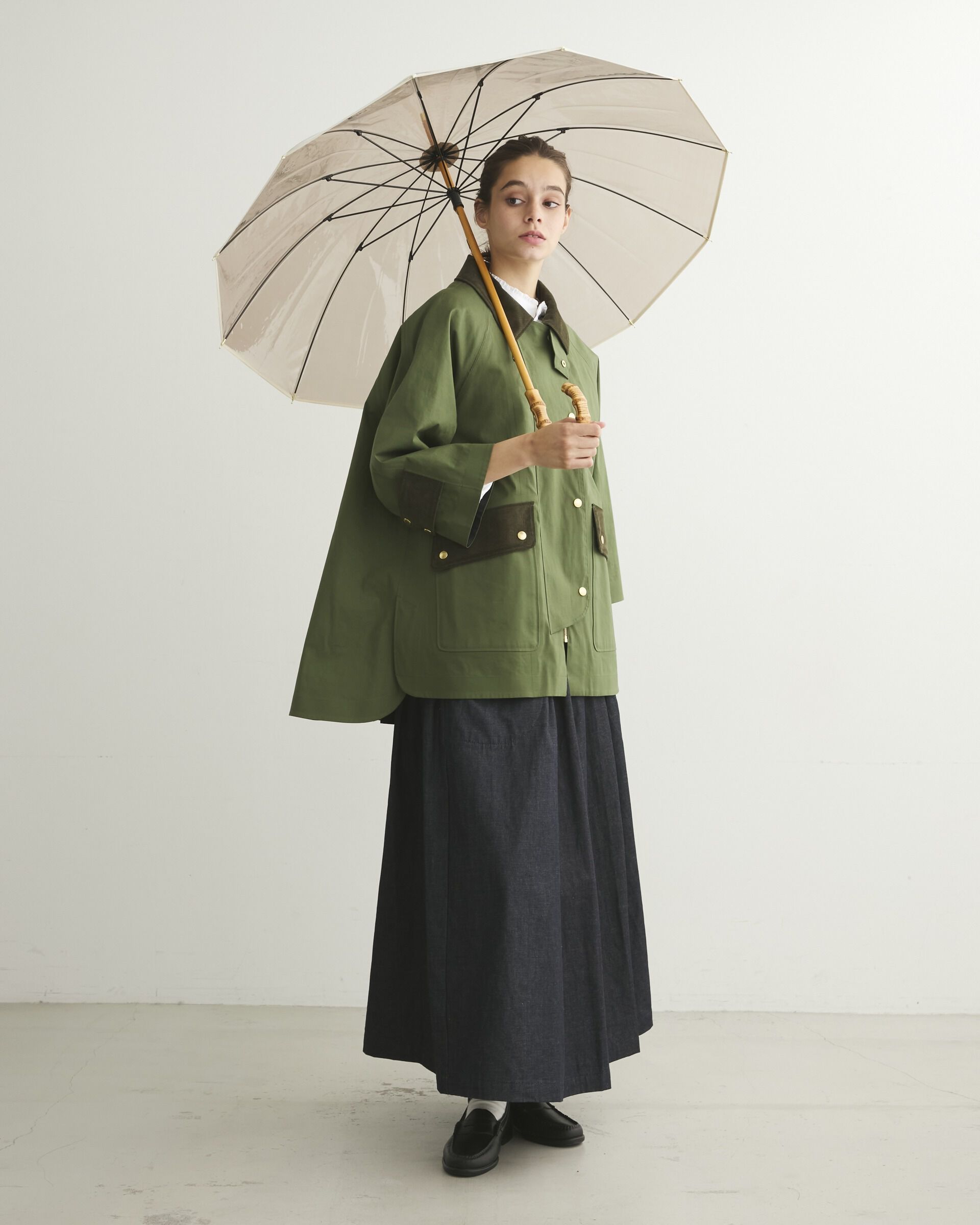 Traditional Weatherwear「CLEAR UMBRELLA BAMBOO」|傘|