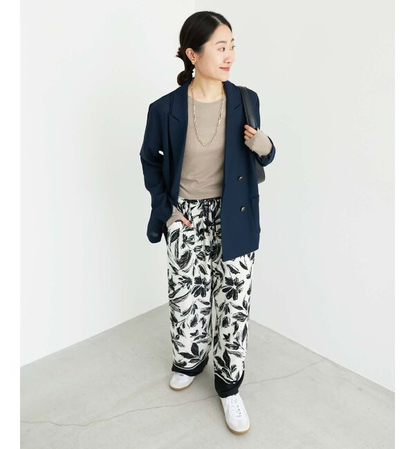 le.coeur blanc「《手洗い可能》シアーリブロングスリーブTシャツ」|Tシャツ・カットソー|