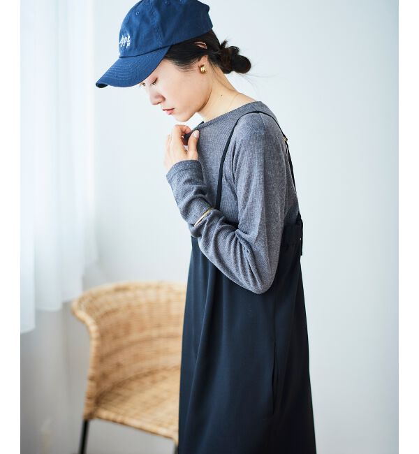 le.coeur blanc「《手洗い可能》シアーリブロングスリーブTシャツ」|Tシャツ・カットソー|