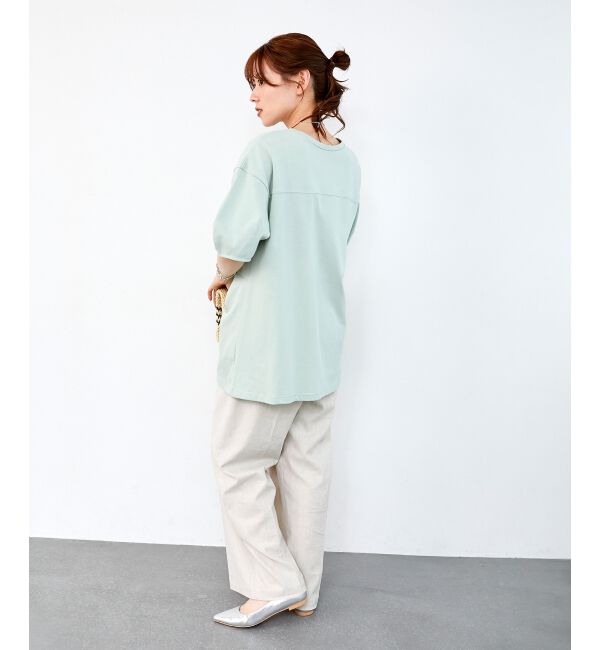  「《手洗い可能》フロントツイストTシャツ」|Tシャツ・カットソー|