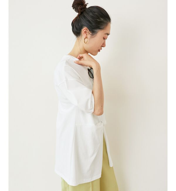  「《手洗い可能》フロントツイストTシャツ」|Tシャツ・カットソー|