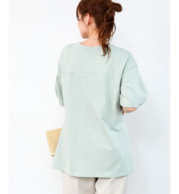  「《手洗い可能》フロントツイストTシャツ」|Tシャツ・カットソー|