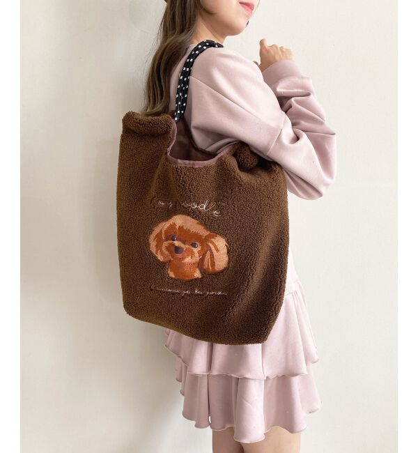  「アニマル刺繍ボアトートバッグ」|トートバッグ|
