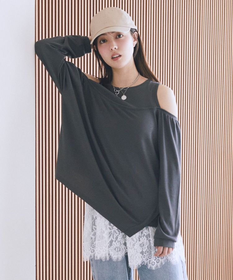 earth music&ecology「マルチウェイショルダースリットトップス」|Tシャツ・カットソー|