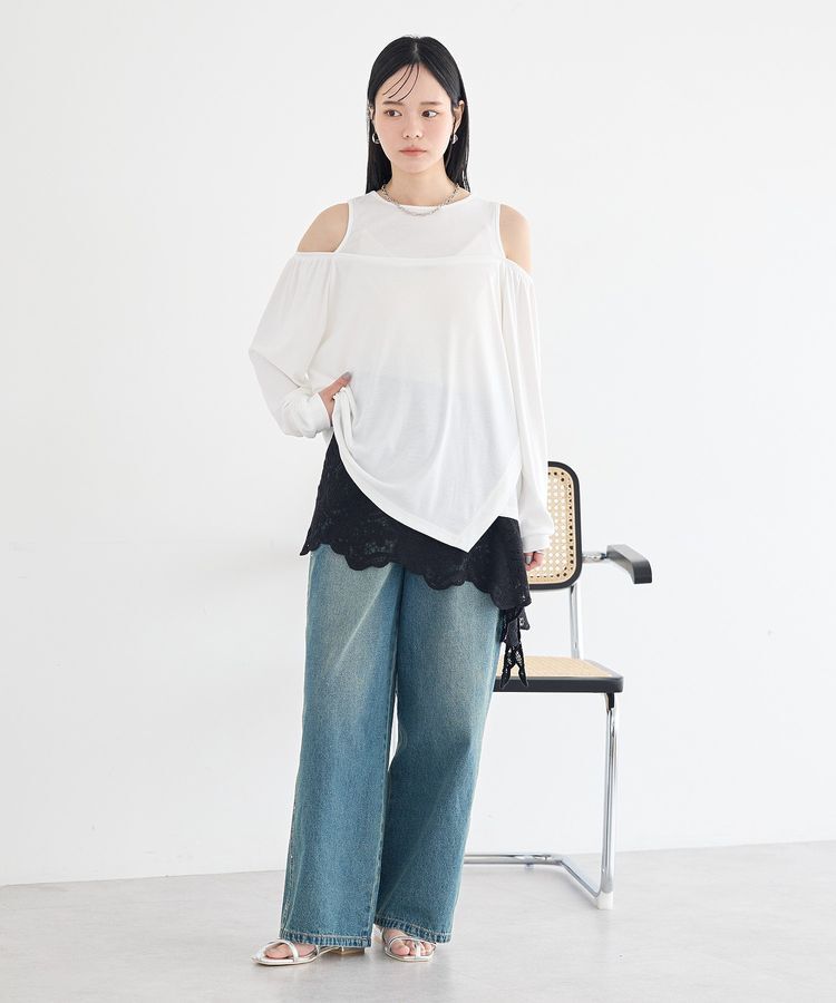 earth music&ecology「マルチウェイショルダースリットトップス」|Tシャツ・カットソー|