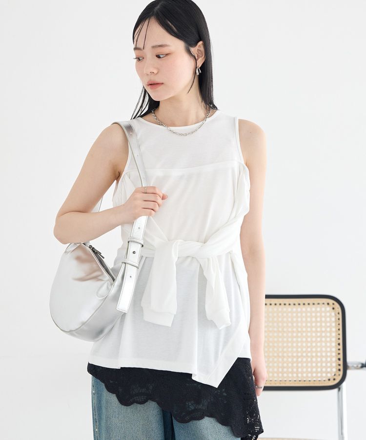 earth music&ecology「マルチウェイショルダースリットトップス」|Tシャツ・カットソー|