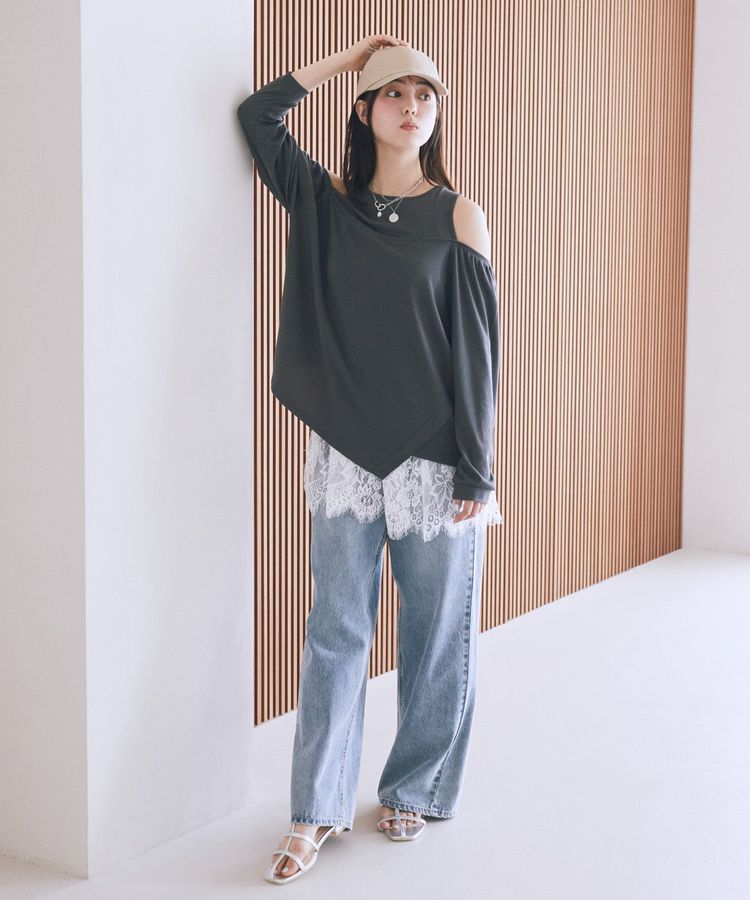 earth music&ecology「マルチウェイショルダースリットトップス」|Tシャツ・カットソー|