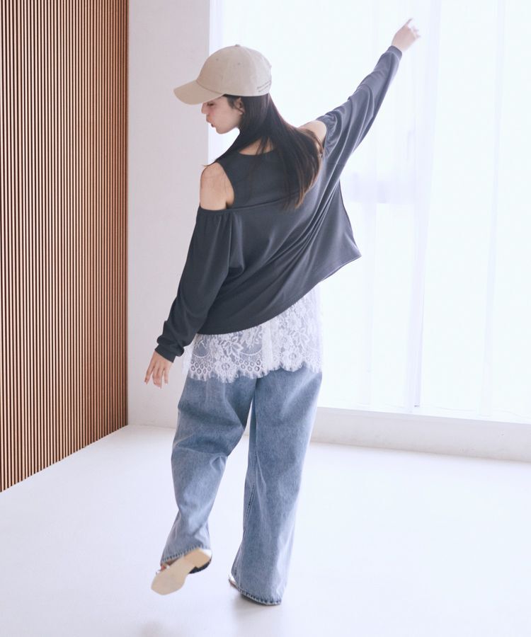 earth music&ecology「マルチウェイショルダースリットトップス」|Tシャツ・カットソー|