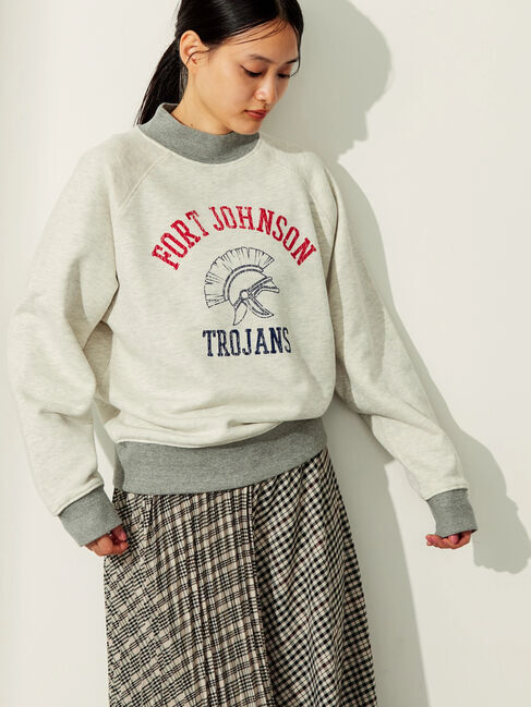  「ラグラン裏毛ロゴプルオーバー1」|Tシャツ・カットソー|
