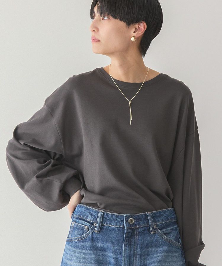 AMERICAN HOLIC「【WEB限定】袖ボリュームカットプルオーバー」|Tシャツ・カットソー|Charcoal Gray