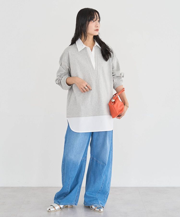 Green Parks「衿レイヤードッキングチュニック」|Tシャツ・カットソー|