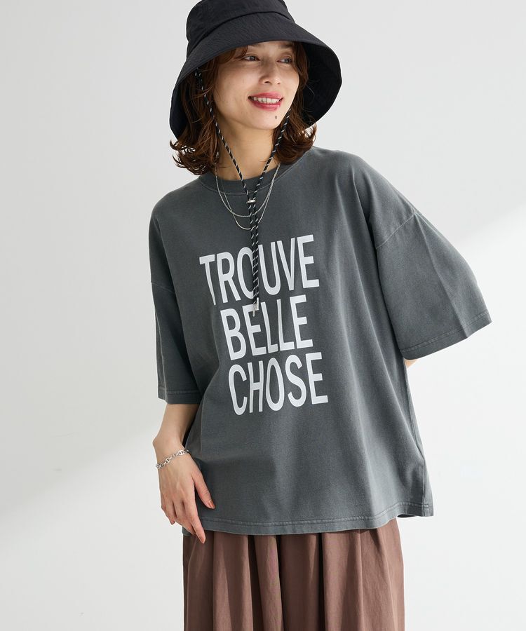Green Parks「ピグメントロゴTシャツ」|Tシャツ・カットソー|Charcoal Gray