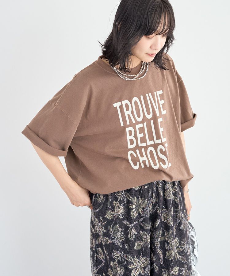 Green Parks「ピグメントロゴTシャツ」|Tシャツ・カットソー|Brown