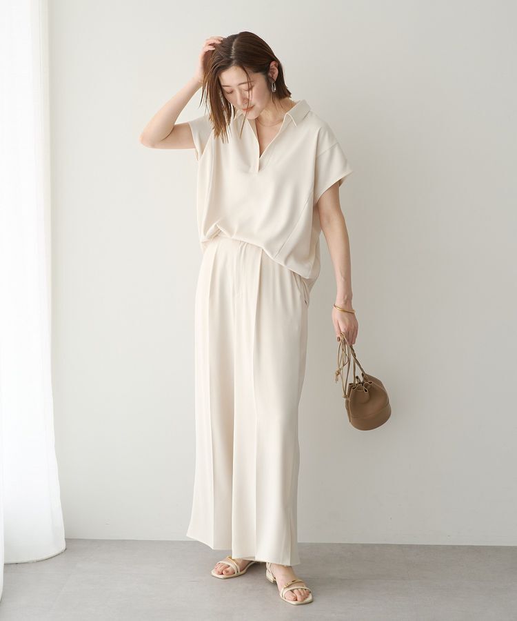 YECCA VECCA「【接触冷感】COOLスリットワイドパンツ」|その他|