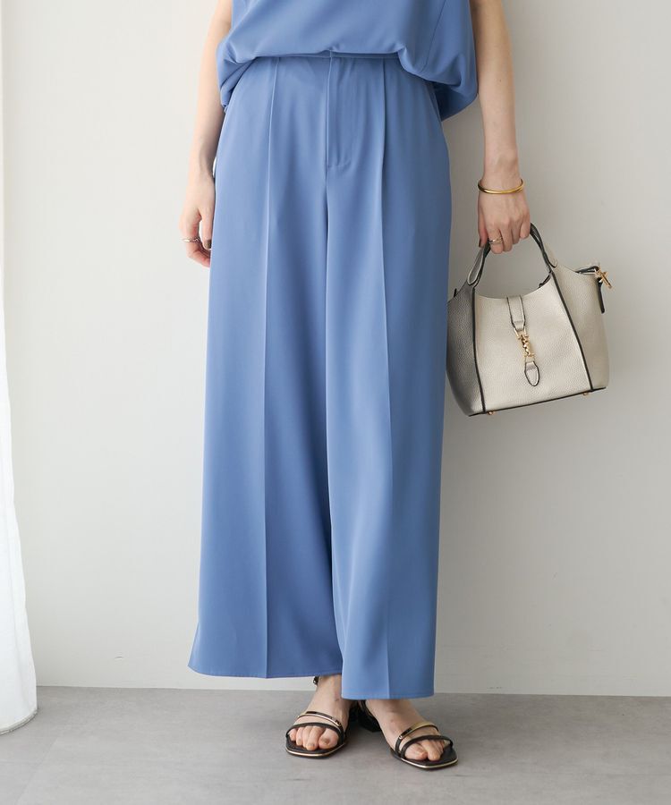 YECCA VECCA「【接触冷感】COOLスリットワイドパンツ」|その他|Blue