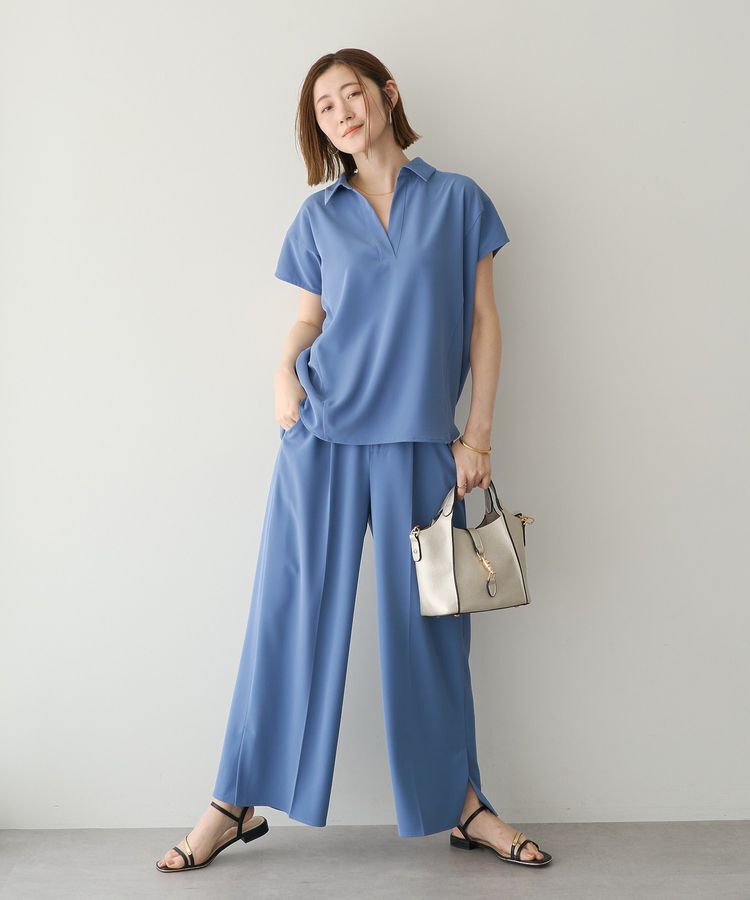 YECCA VECCA「【接触冷感】COOLスリットワイドパンツ」|その他|