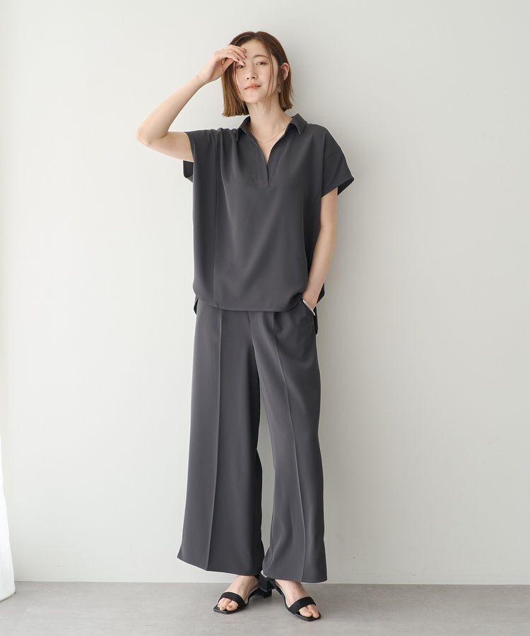 YECCA VECCA「【接触冷感】COOLスリットワイドパンツ」|その他|