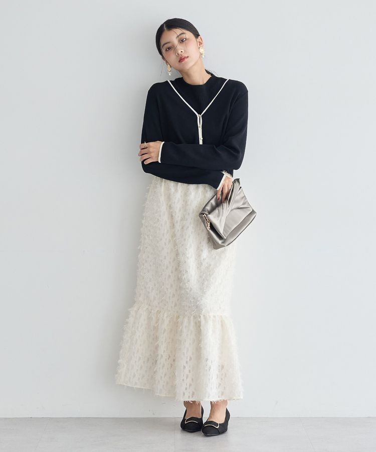 YECCA VECCA「【2点SET】カーディガンセットワンピース」|ワンピース|