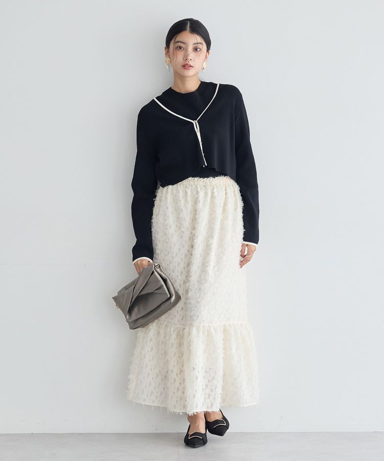 YECCA VECCA「【2点SET】カーディガンセットワンピース」|ワンピース|Black